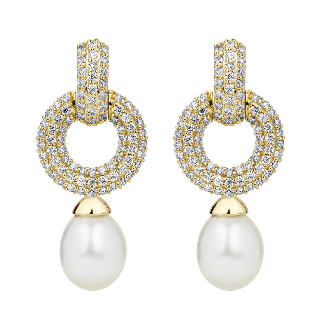 Earrings - South Sea Pearl and Diamond | Singhvi Jewels