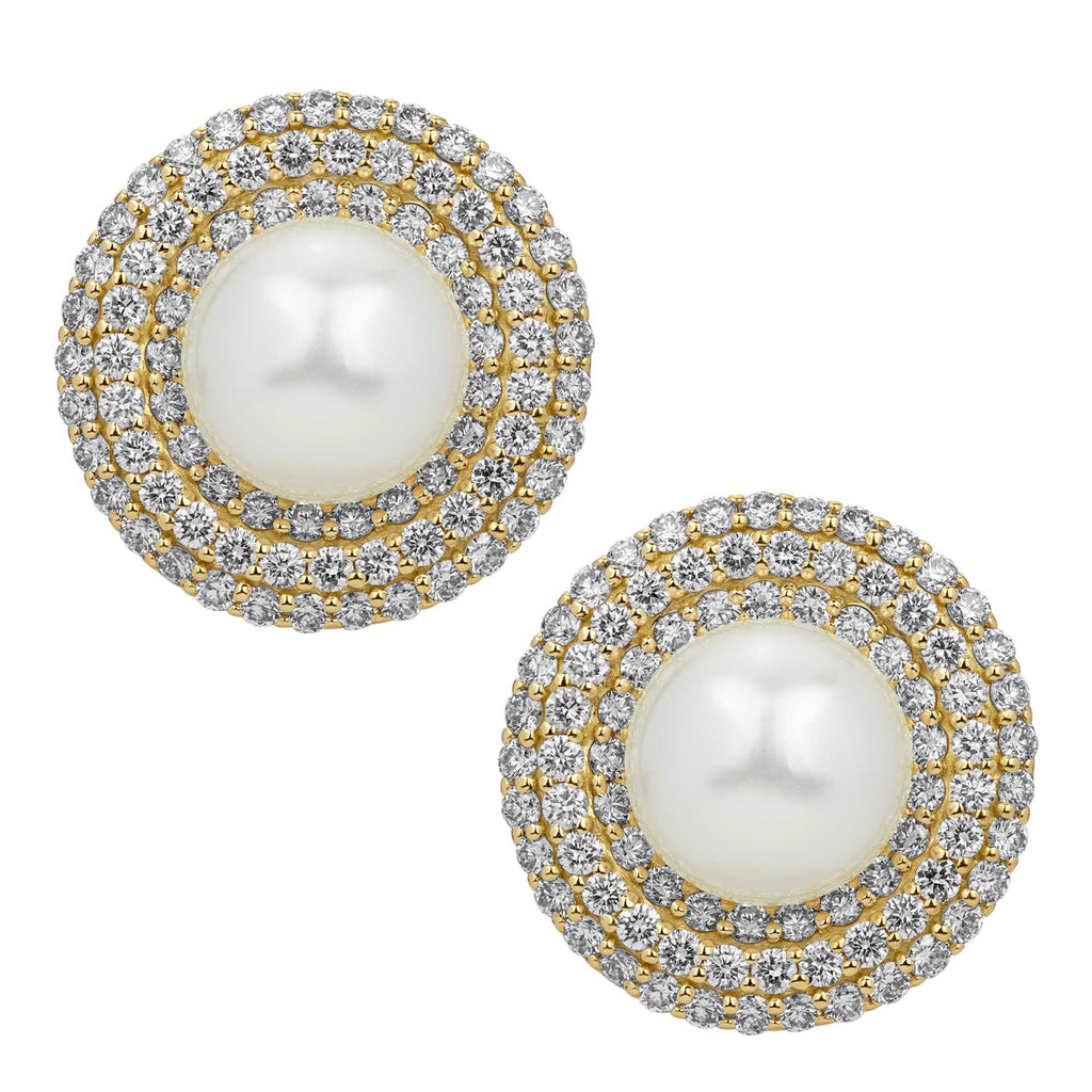Earrings - South Sea Pearl And Diamond