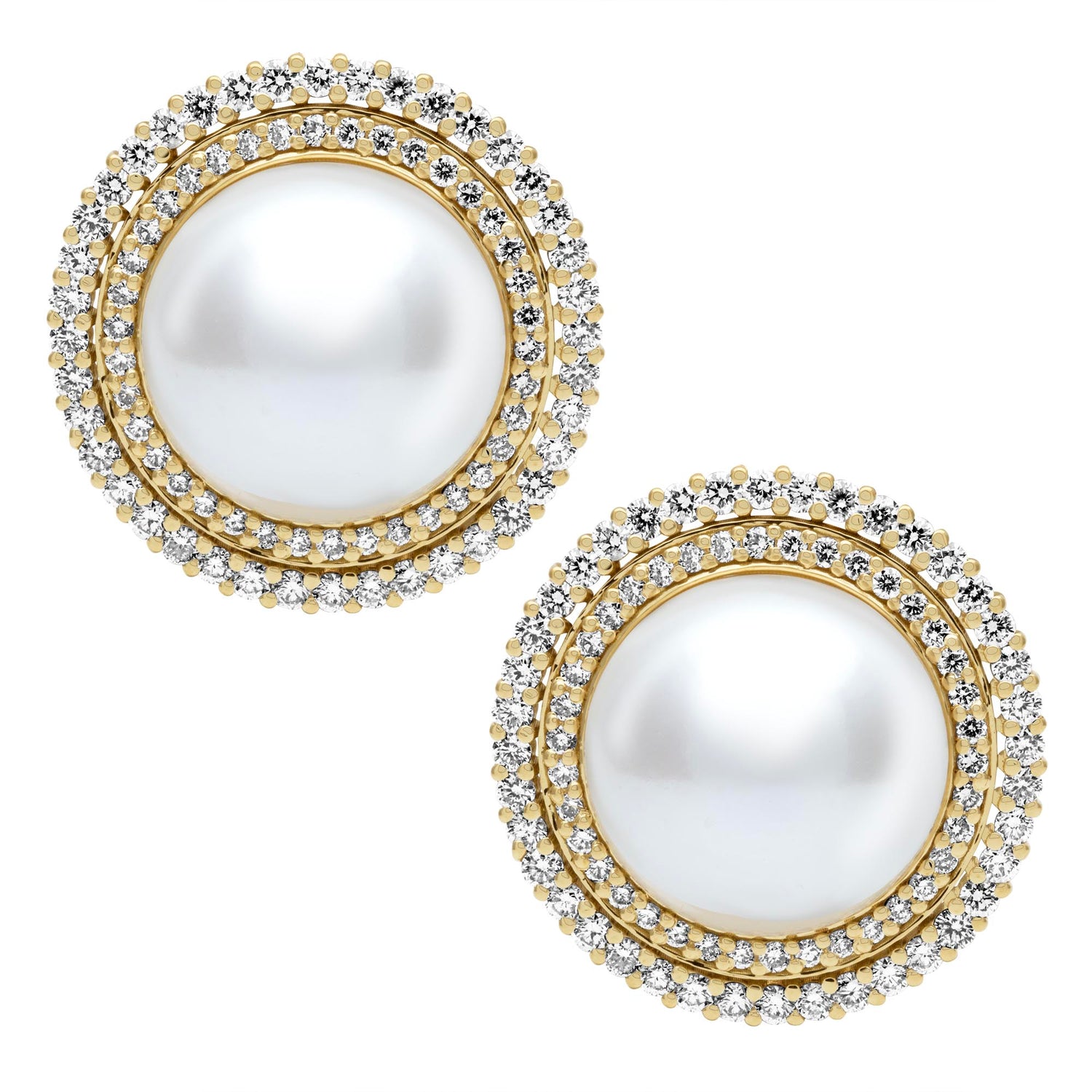 Earrings - Fresh Water Pearl And Diamond (2389C) | Singhvi Jewels