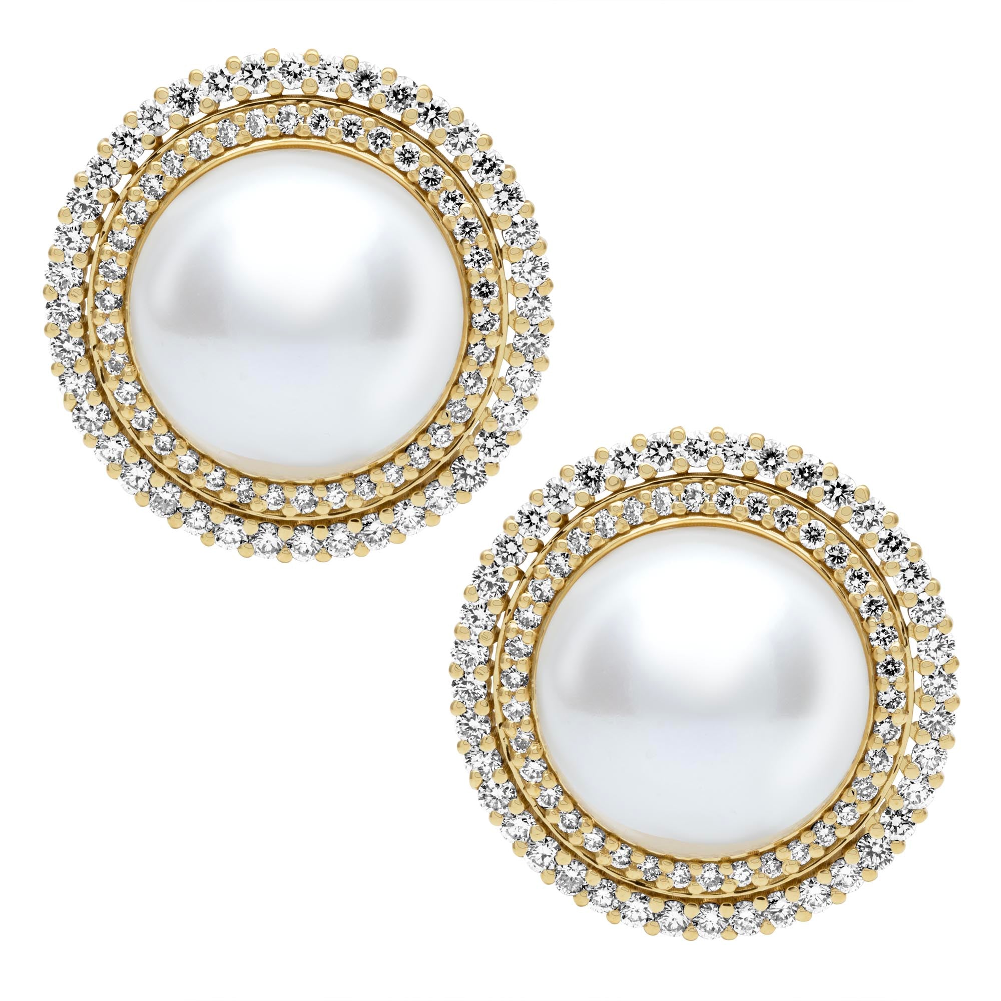 Earrings - Fresh Water Pearl And Diamond (2389C) | Singhvi Jewels