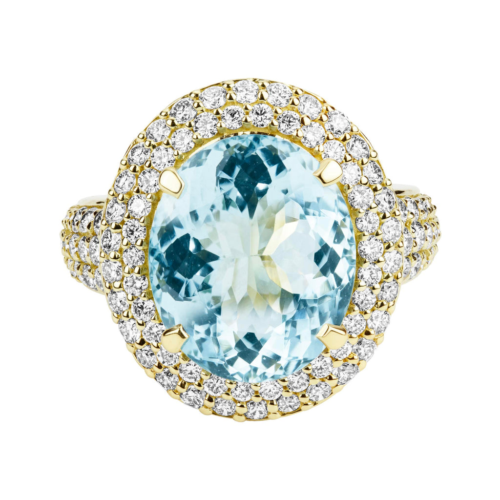 Ring - Aquamarine And Diamond