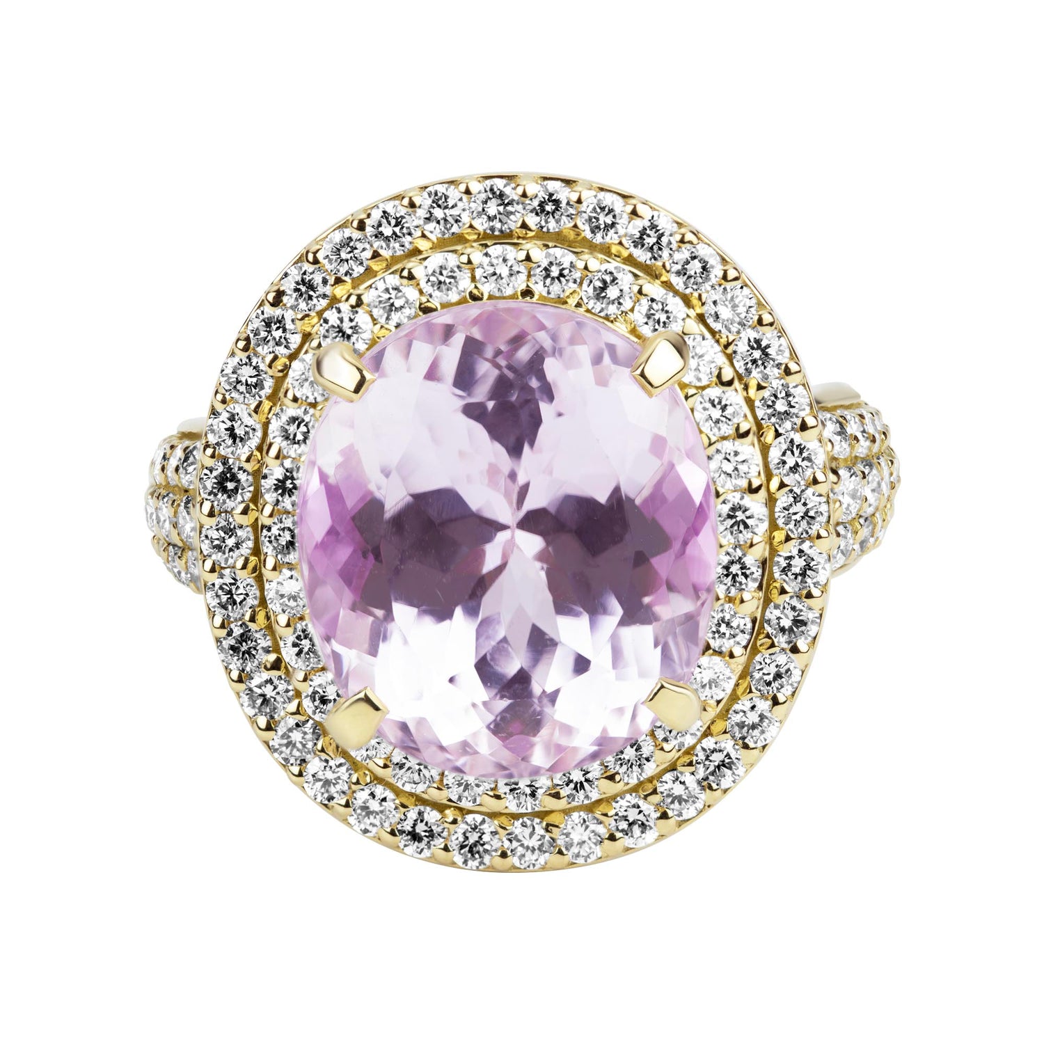 Ring - Kunzite And Diamond (2390C) | Singhvi Jewels