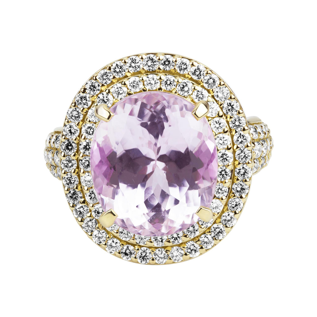 Ring - Kunzite and Diamond | Singhvi Jewels