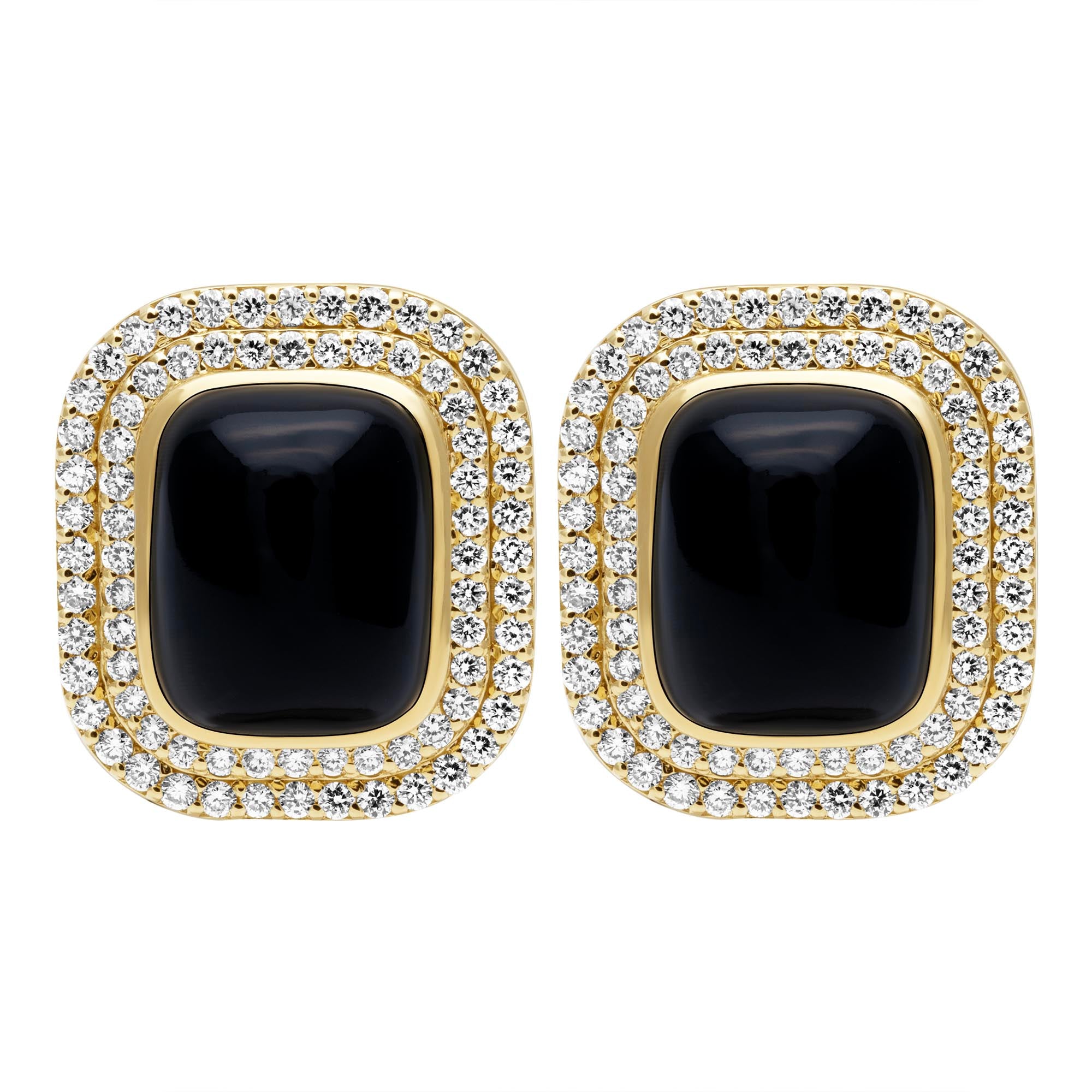 Earrings - Black Onyx And Diamond (2394A) | Singhvi Jewels