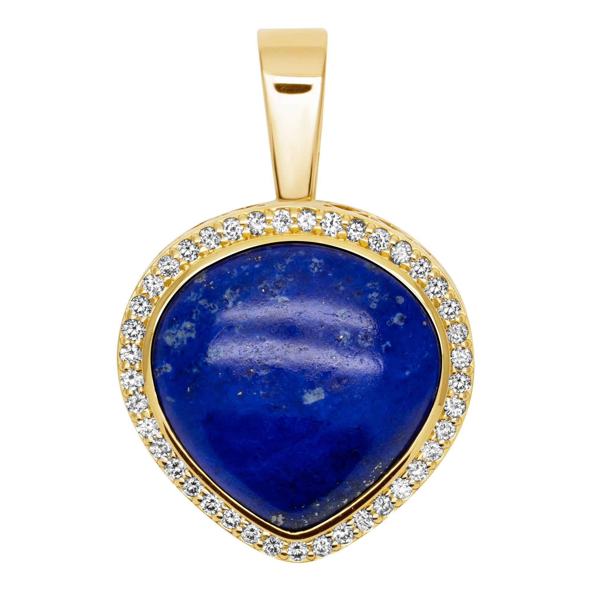 Pendant - Lapis Lazuli And Diamond (2394F) | Singhvi Jewels