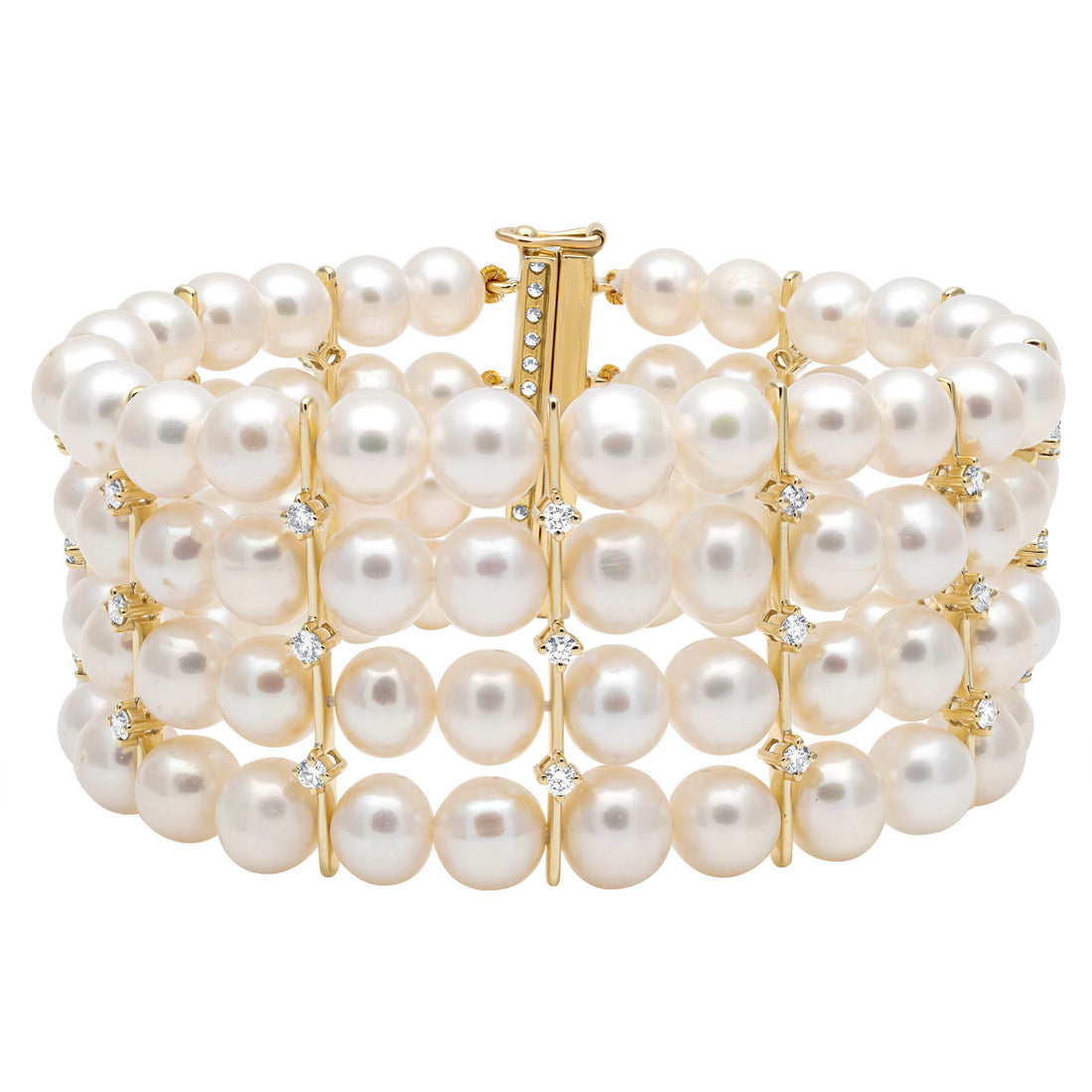 Bracelet - Freshwater Pearl and Diamond | Singhvi Jewels