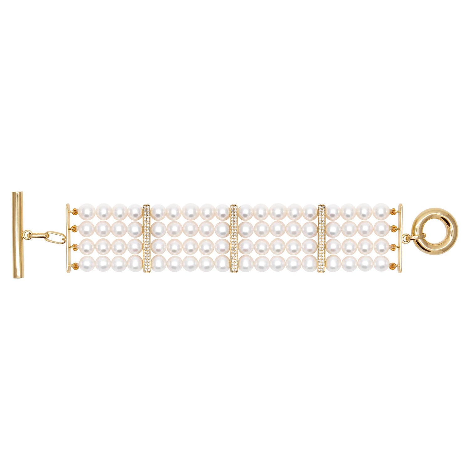 Bracelet - Fresh Water Pearl And Diamond (2396B) | Singhvi Jewels
