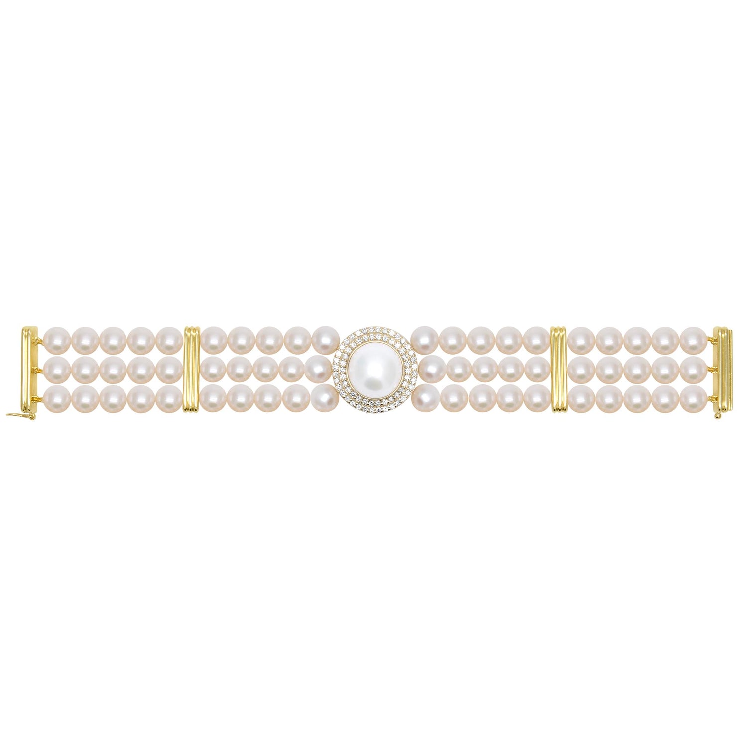 Bracelet - Freshwater Pearl and Diamond | Singhvi Jewels