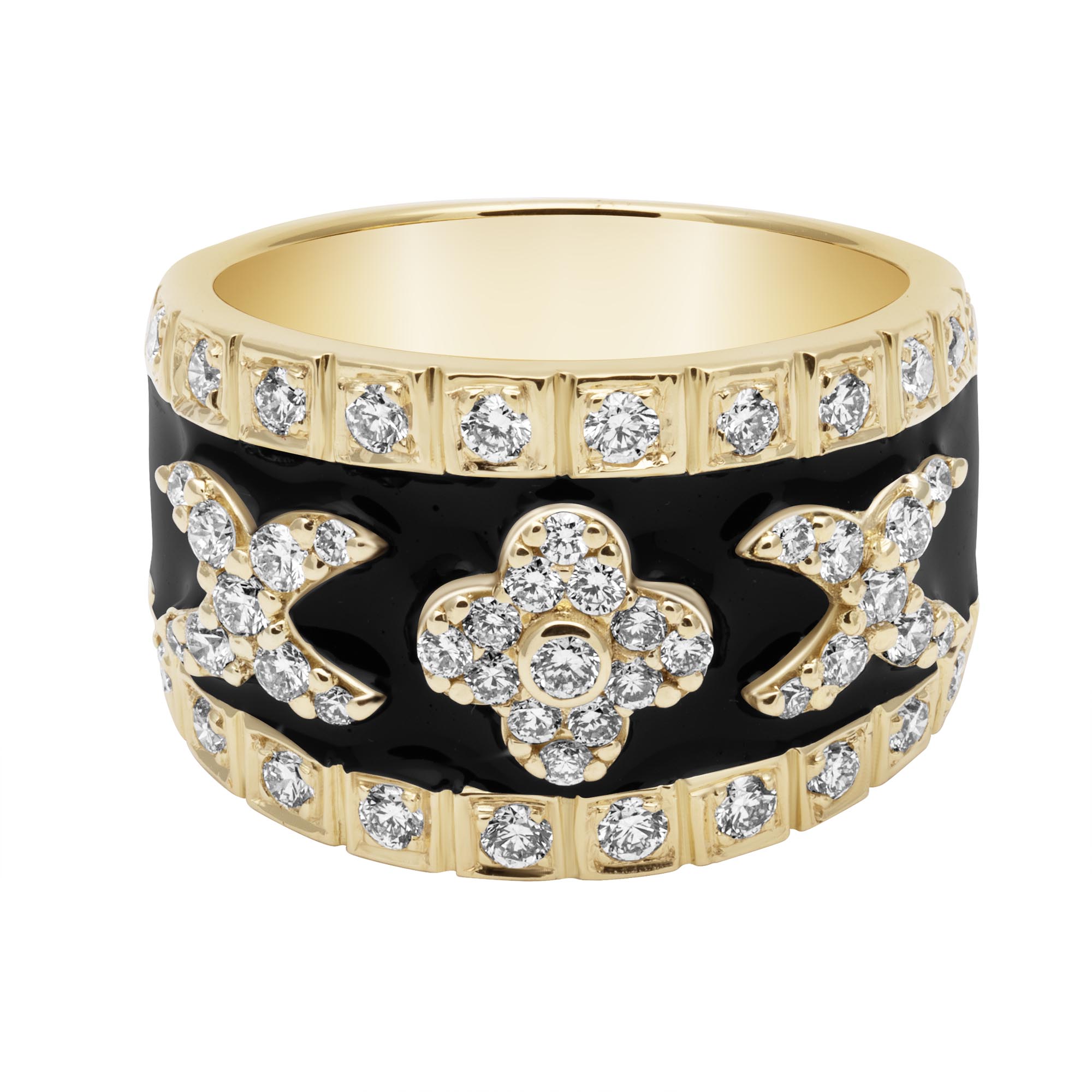 Repair - Ring - Diamond in 18K Gold (Enamel) (2407G)