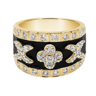 Repair - Ring - Diamond in 18K Gold (Enamel) (2407G)