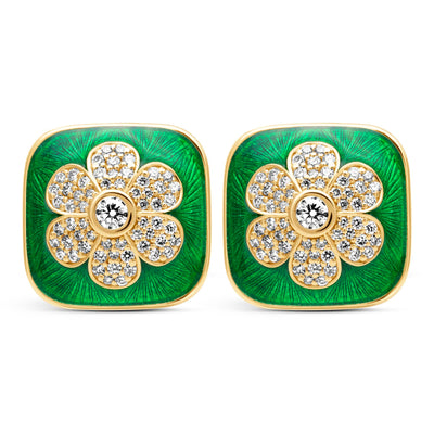Earrings - Diamond (Enamel) (2418B)