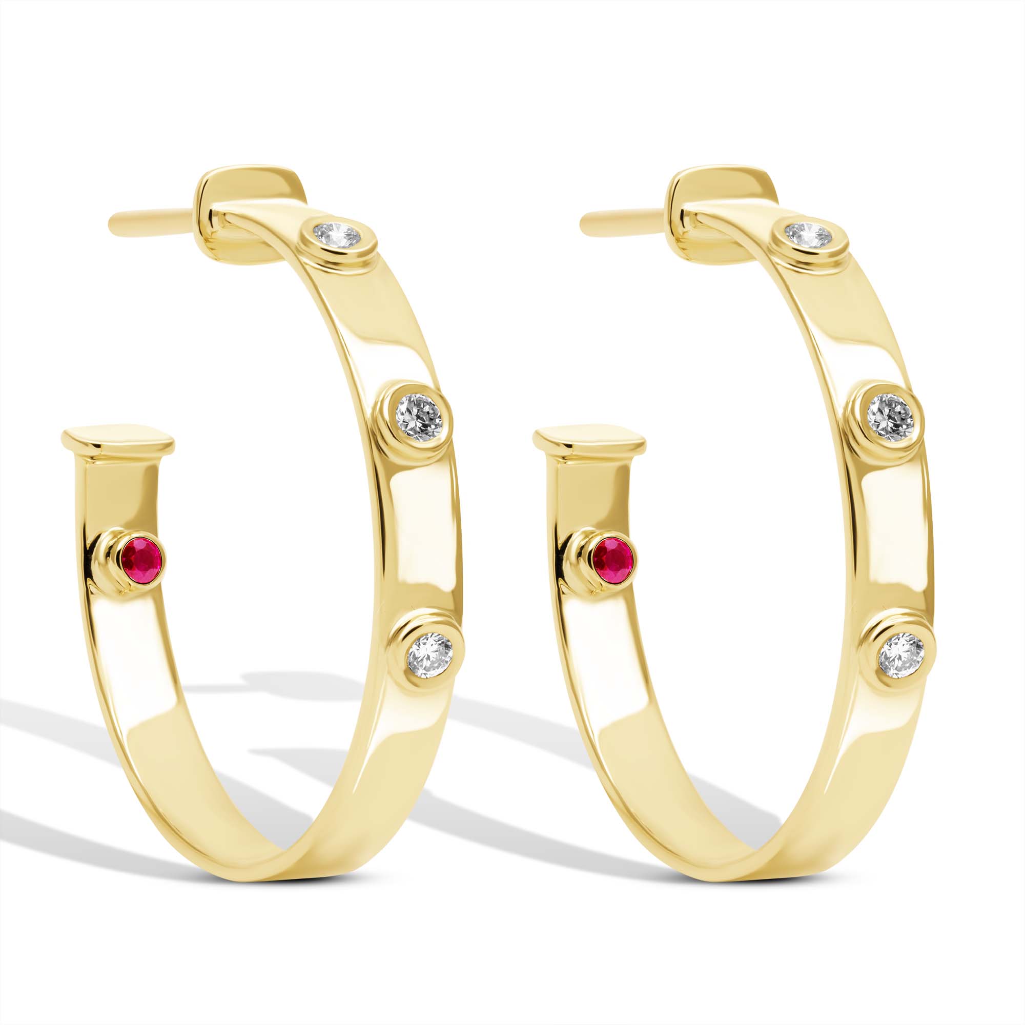 Repair - Earrings - Diamond And Ruby (2424D)