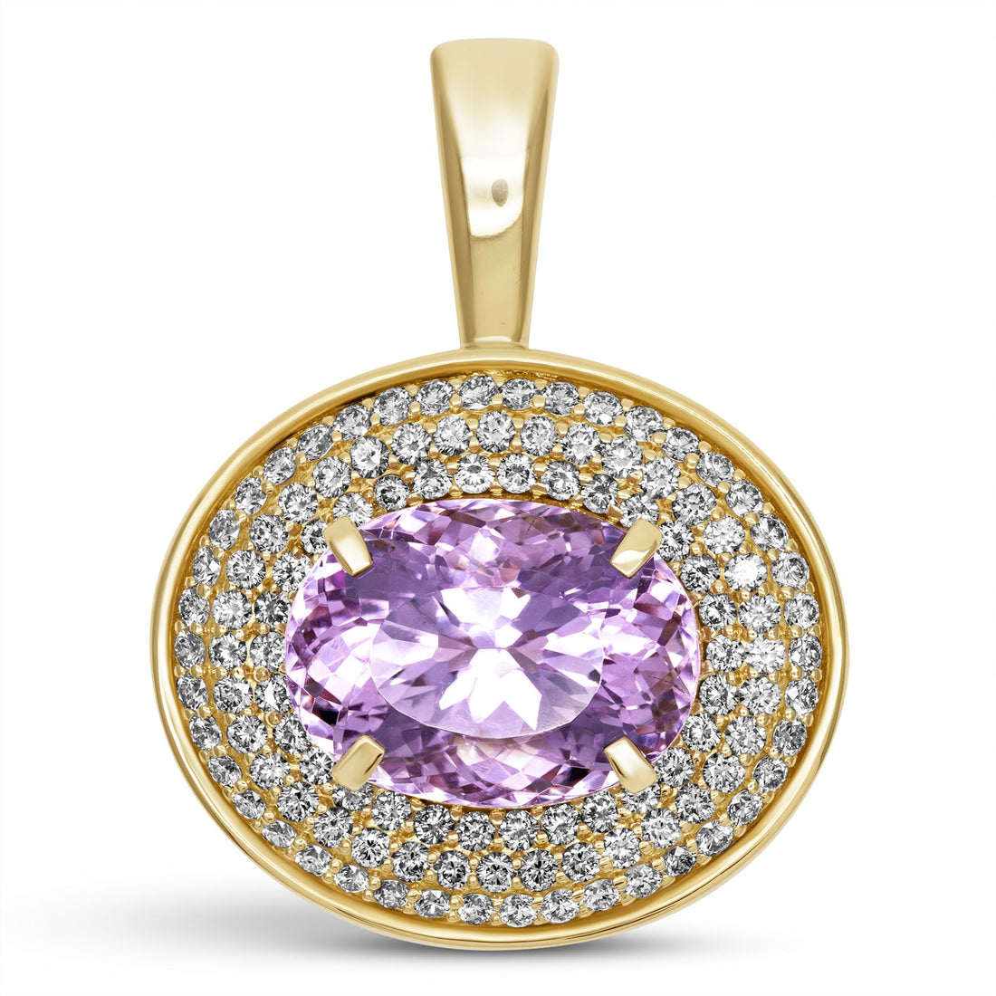 Pendant - Kunzite And Diamond