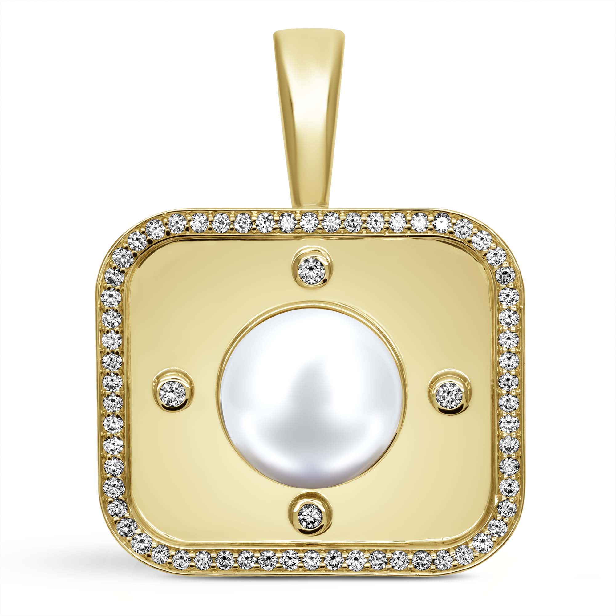 Repair - Pendant - Fresh Water Pearl &amp; Diamond in 18K Gold (2428D)
