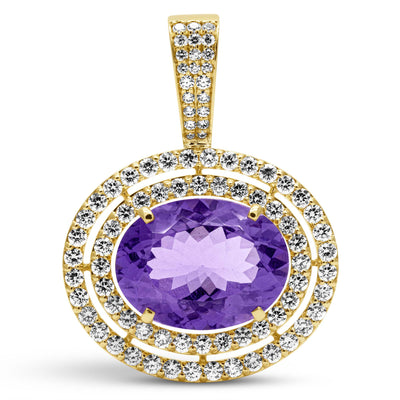 Repair - Pendant - Amethyst and Diamond in 18K Gold