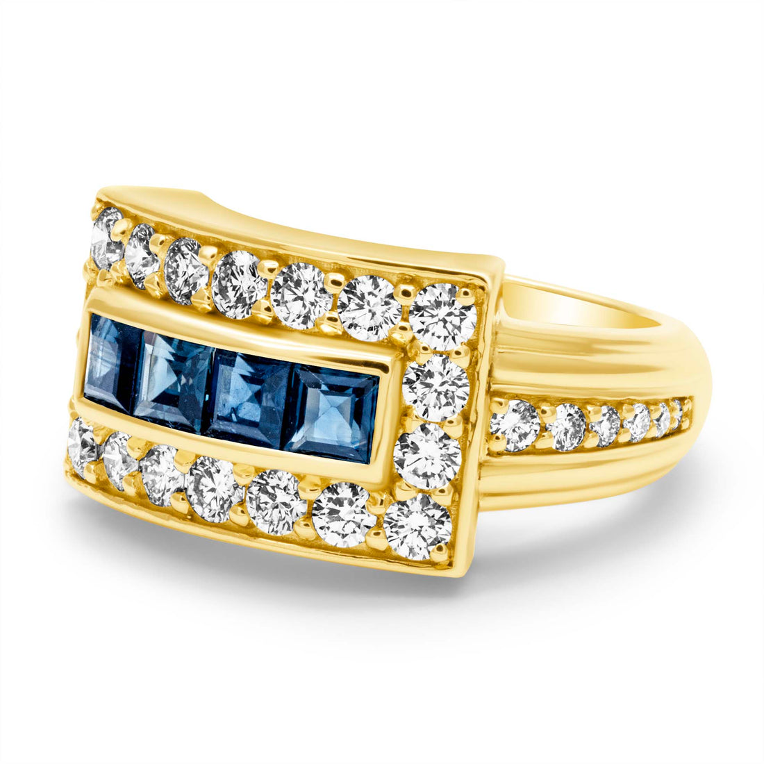 Ring - Blue Sapphire And Diamond