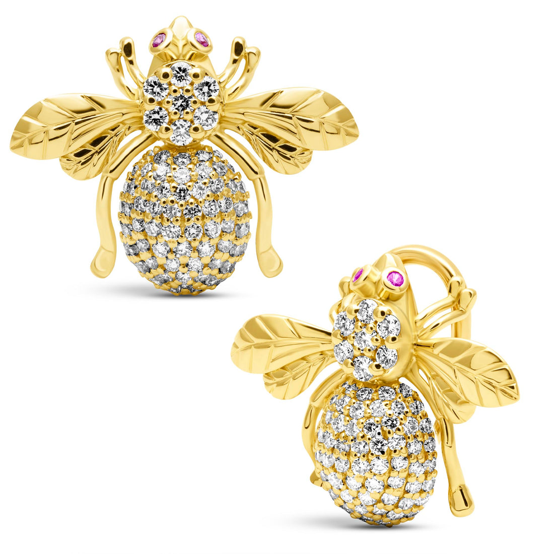 Earrings - Diamond And Ruby