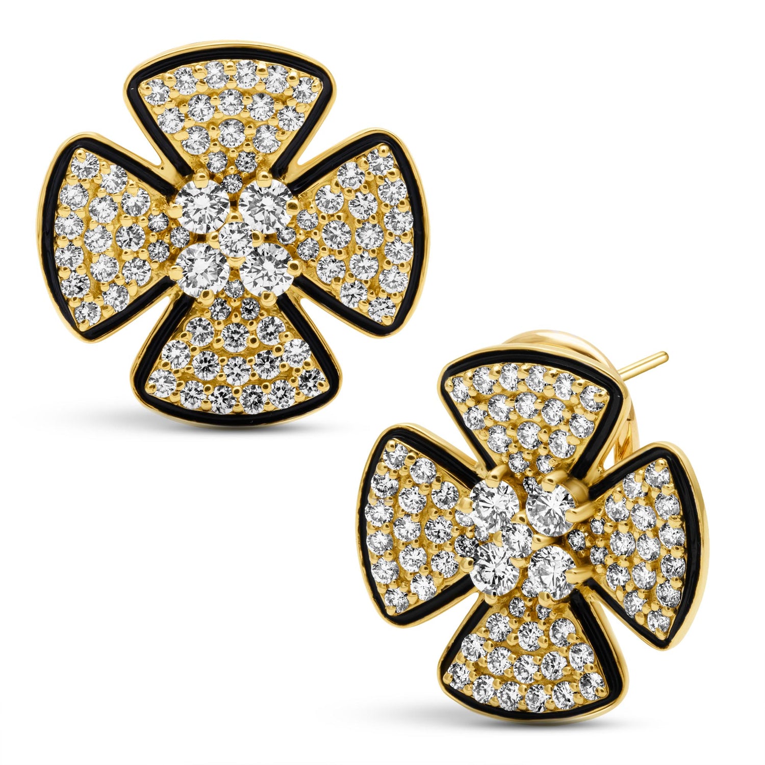 Earrings - Diamond (Enamel) (2437F)