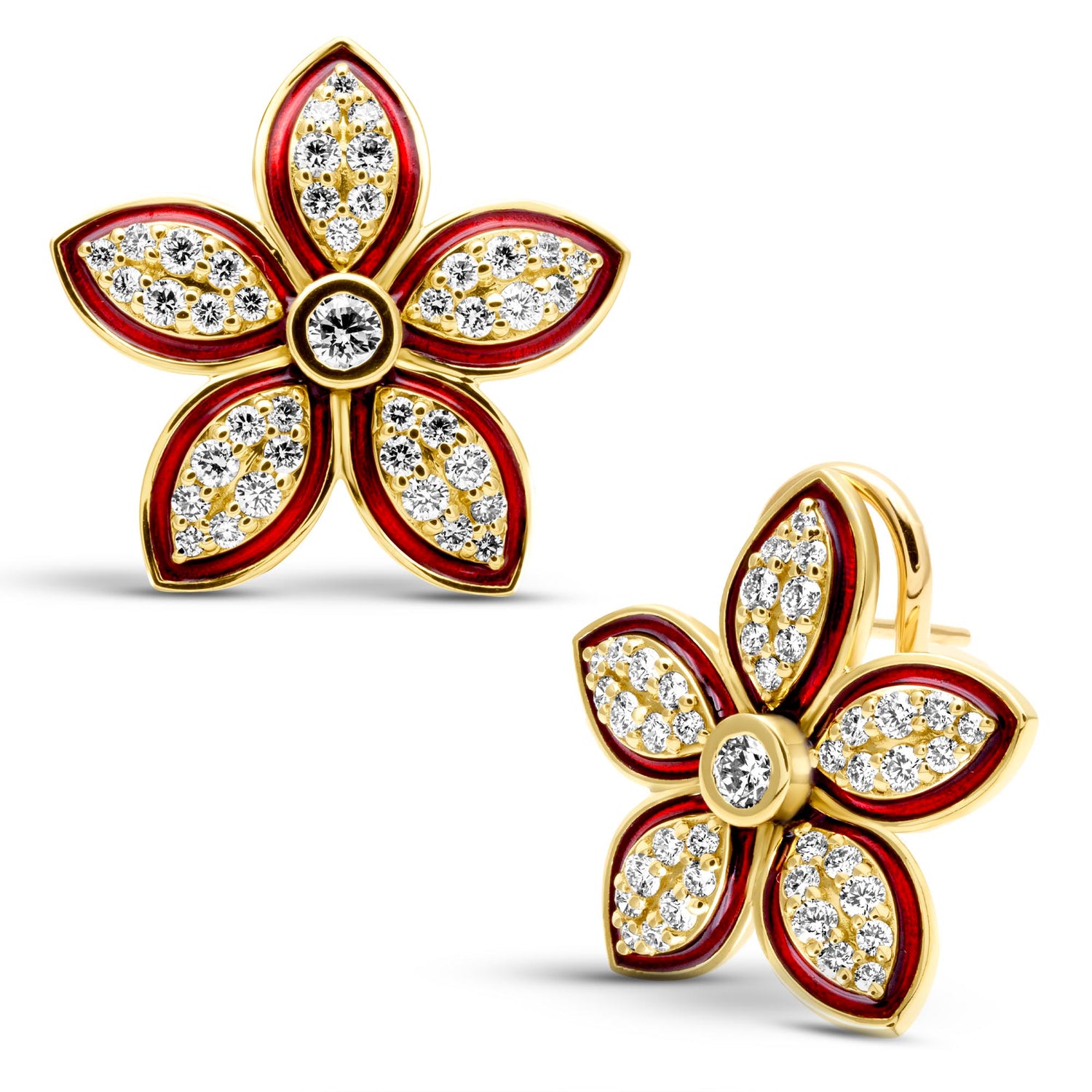 Earrings - Diamond (Enamel) (2438C)