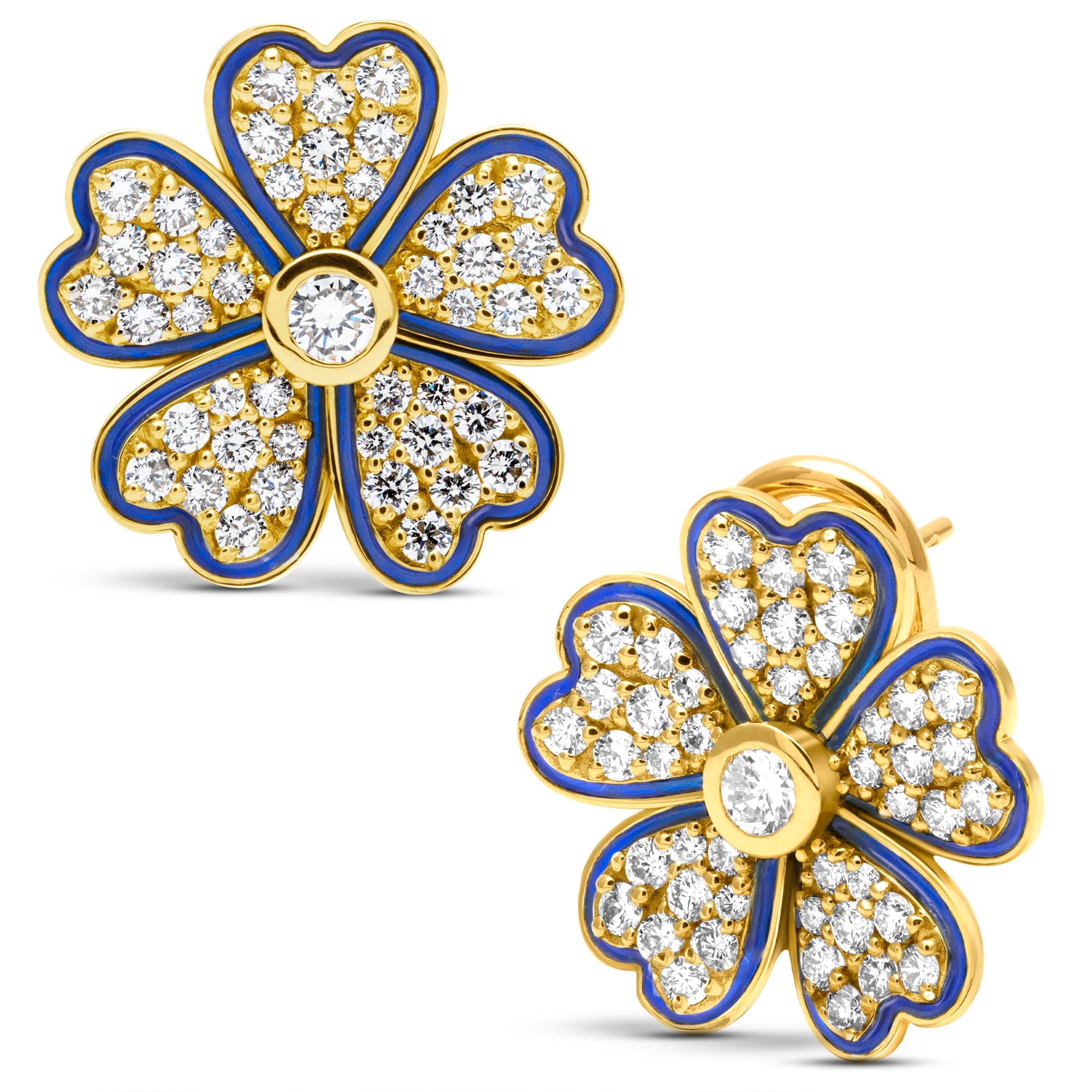 Earrings - Diamond (Enamel) (2439E)