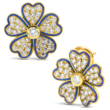 Earrings - Diamond (Enamel) (2439E)