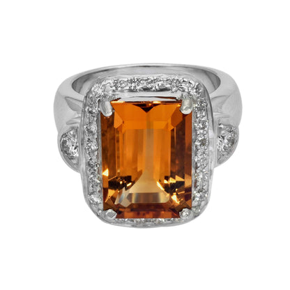 Ring- Citrine and Diamond (244IS) | Singhvi Jewels