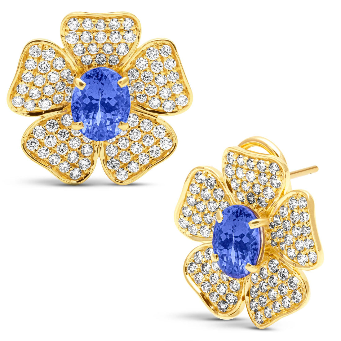 Earrings - Tanzanite And Diamond
