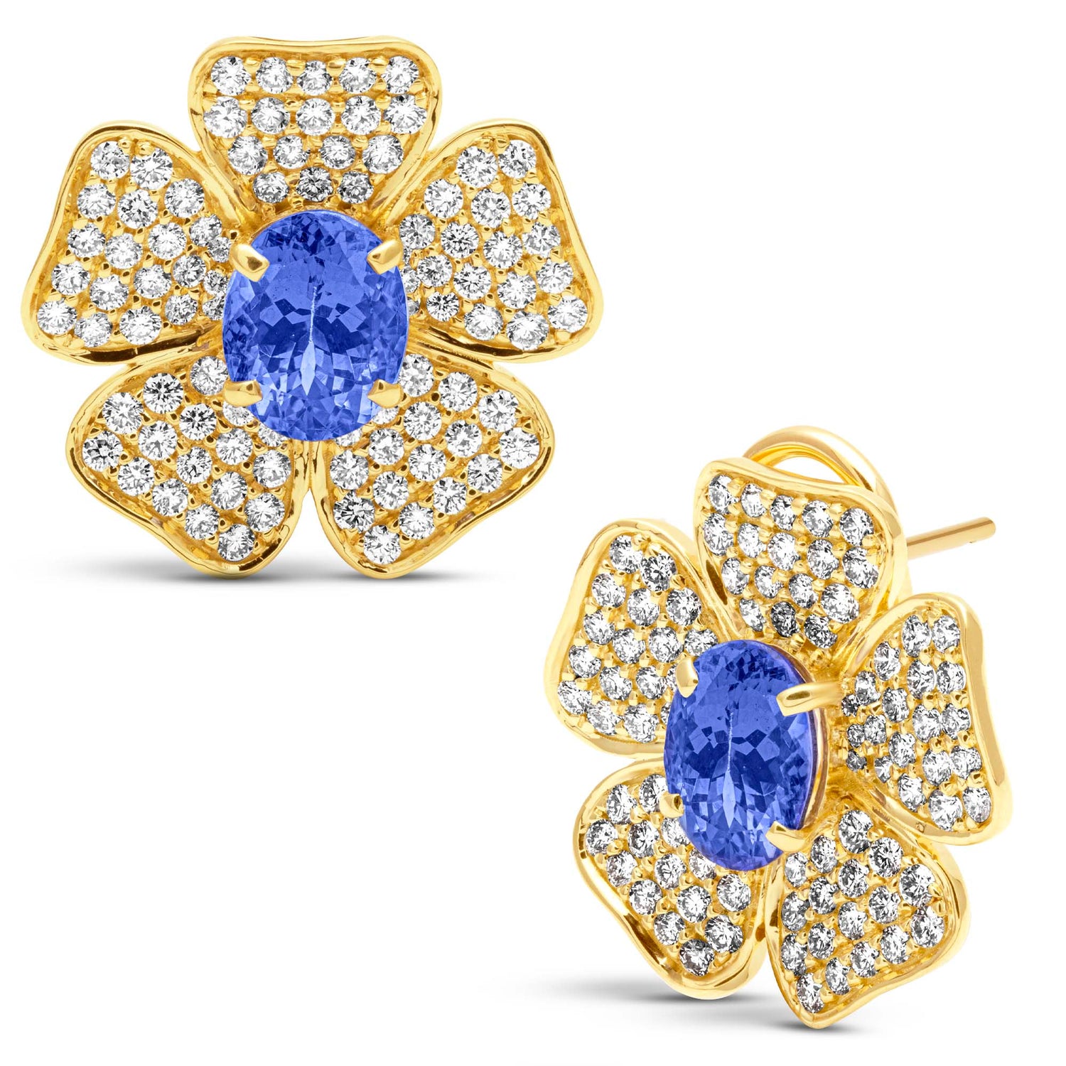 Earrings - Tanzanite And Diamond