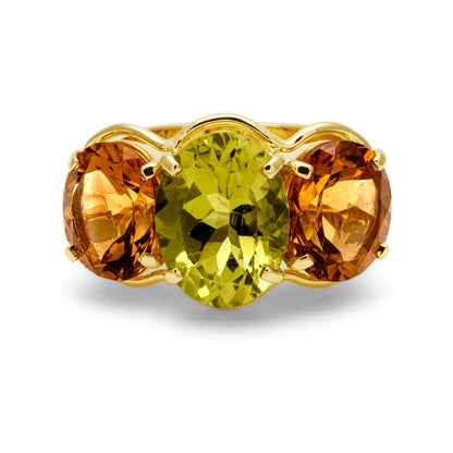 Ring - Citrine And Lemon Quartz (2454F)