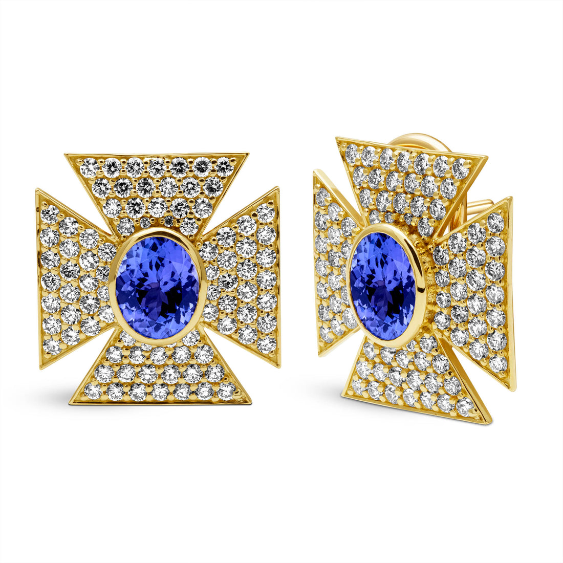 Earrings - Tanzanite And Diamond