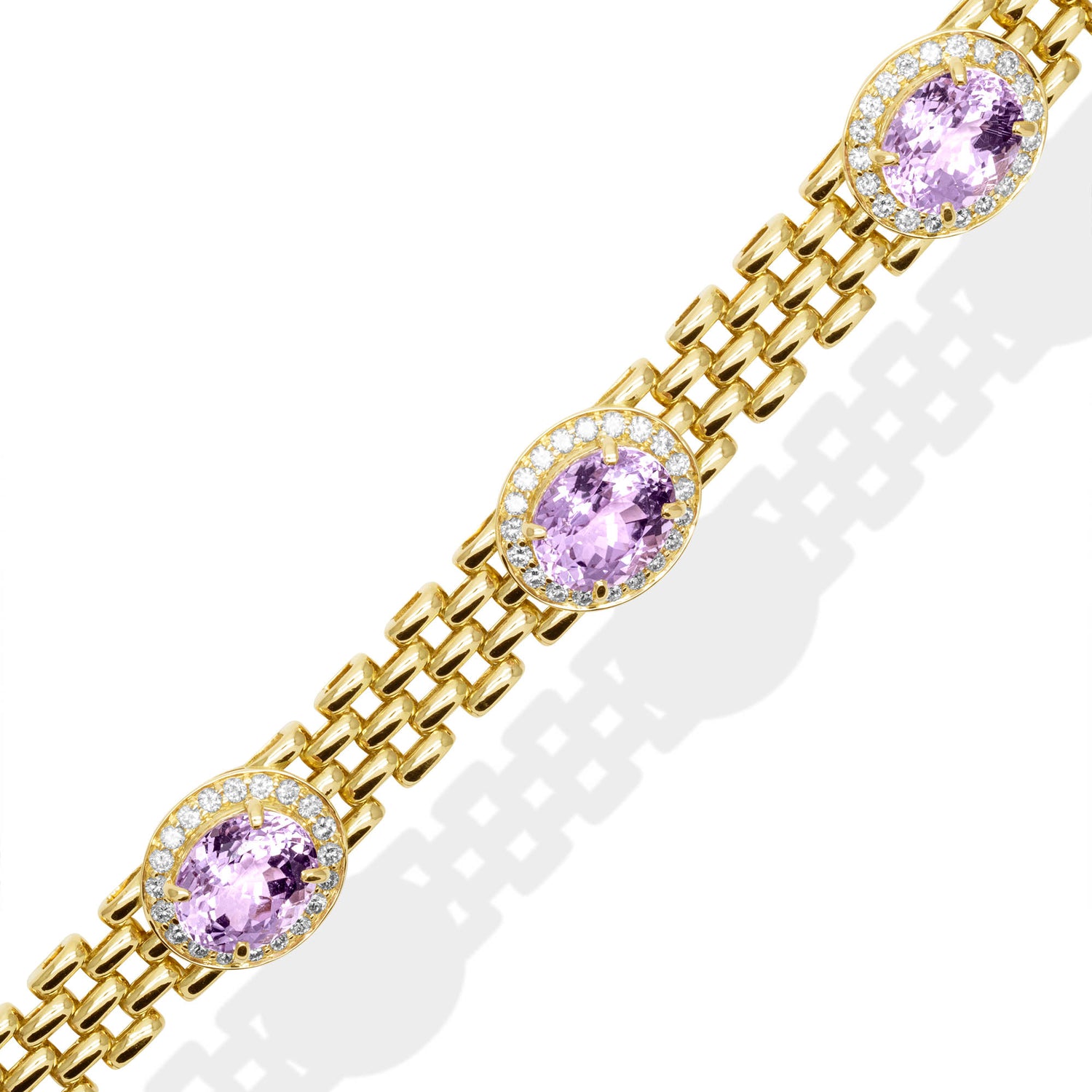 Bracelet - Kunzite And Diamond