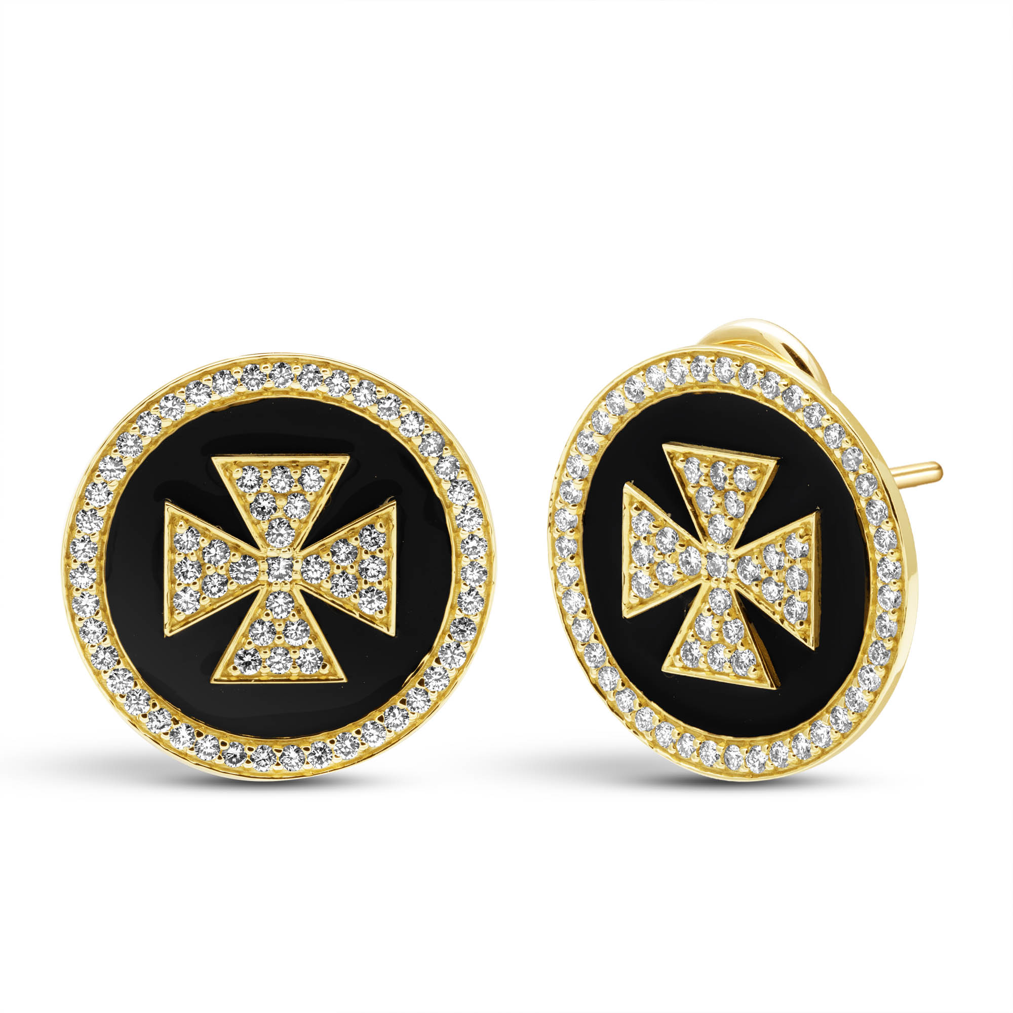 Earrings - Diamond (Enamel) (2458C)
