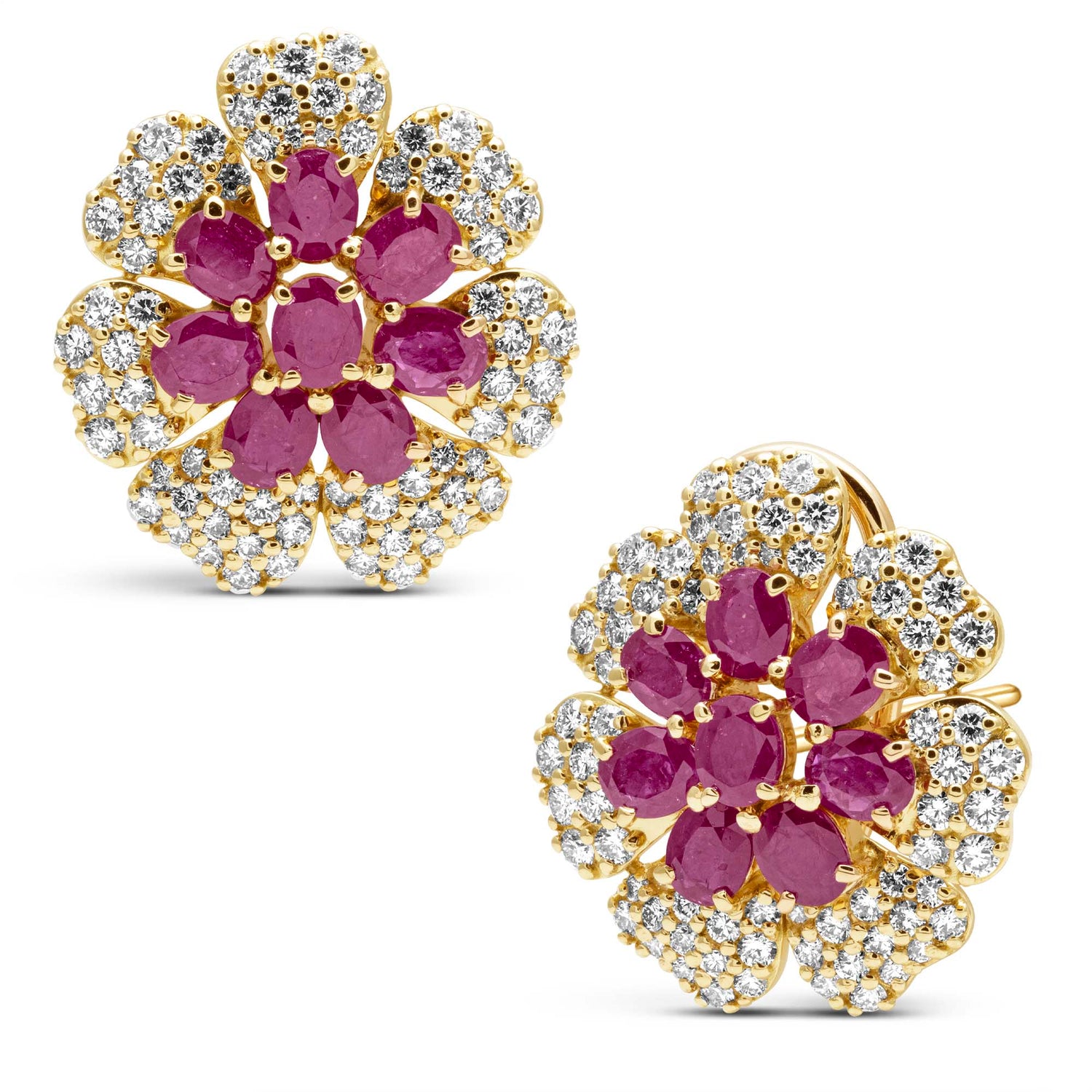 Earrings - Ruby And Diamond