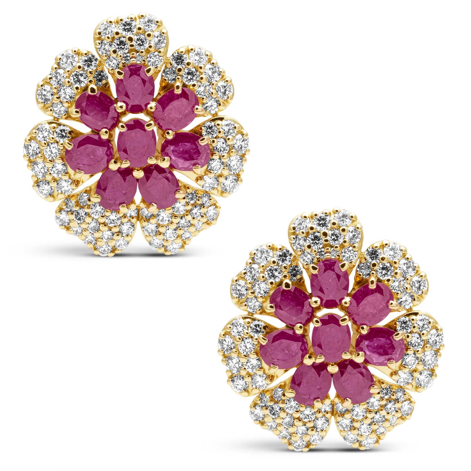 Earrings - Ruby And Diamond