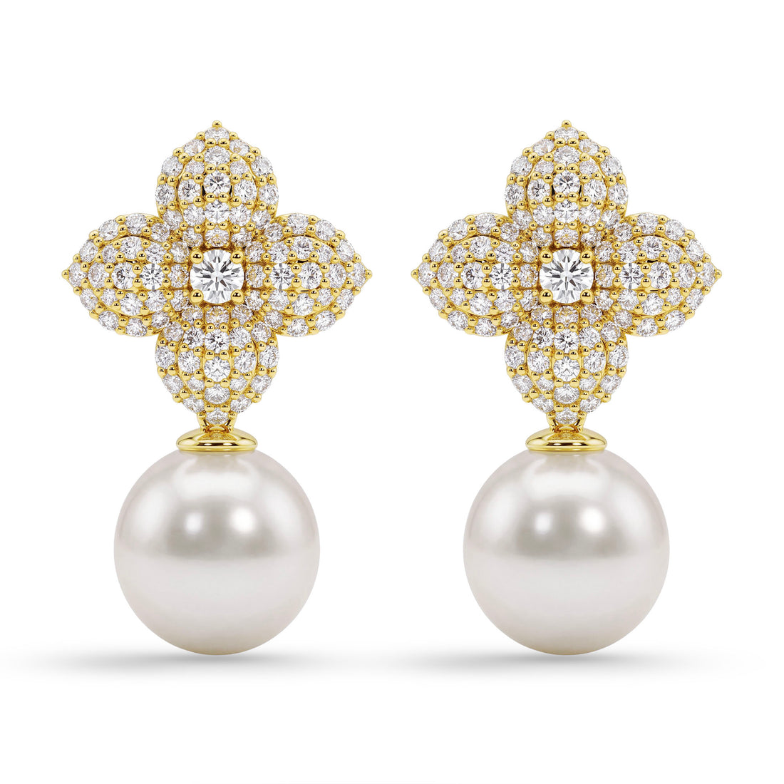 Earrings - South Sea Pearl And Diamond