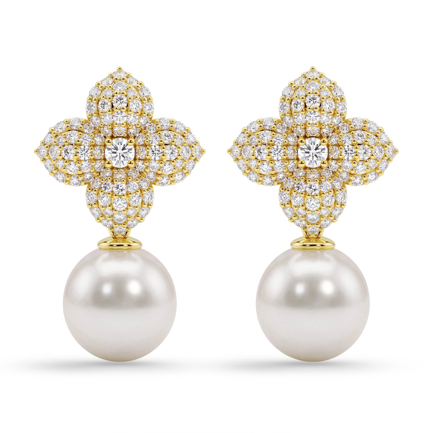 Earrings - South Sea Pearl And Diamond