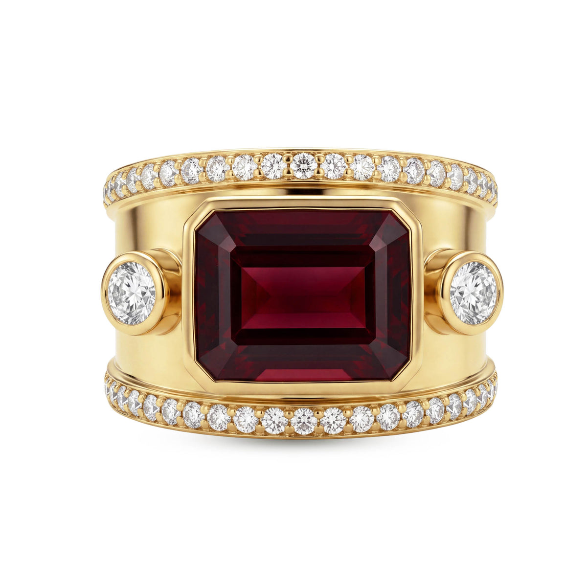 Ring - Rubellite And Diamond