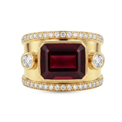 Ring - Rubellite And Diamond