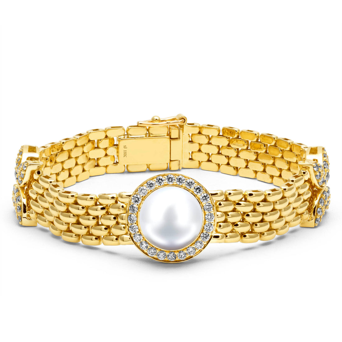 Bracelet - South Sea Pearl And Diamond | Singhvi Jewels