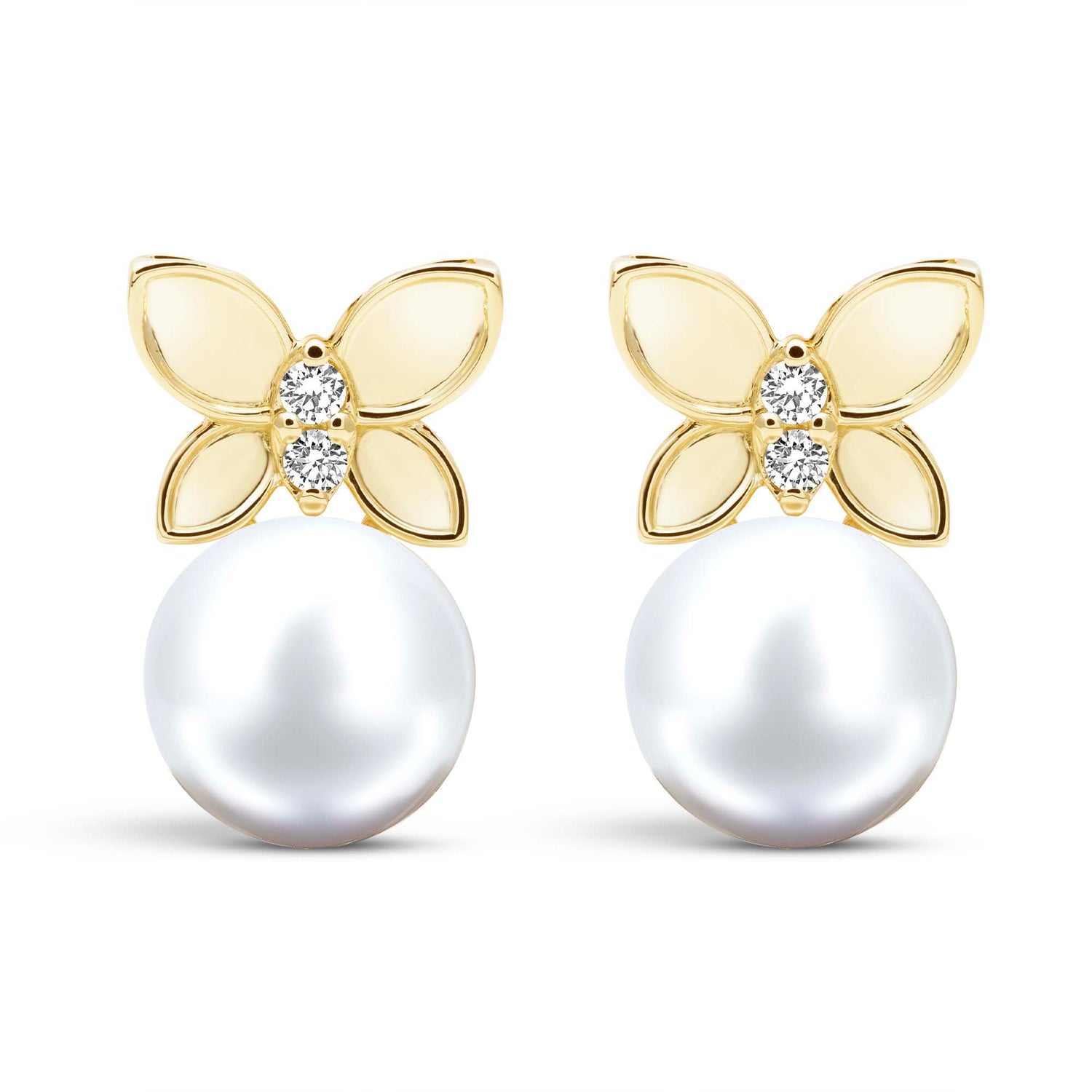Earrings - South Sea Pearl And Diamond | Singhvi Jewels