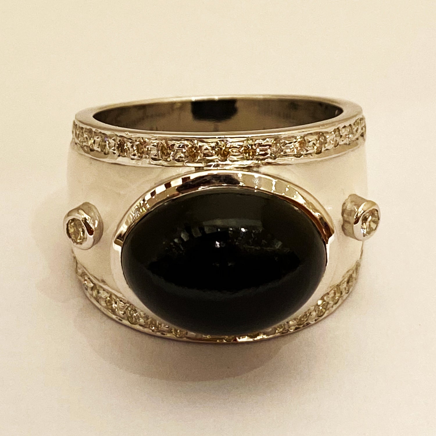 Repair - Ring - Black Onyx &amp; Diamond (Enamel) (278DS)
