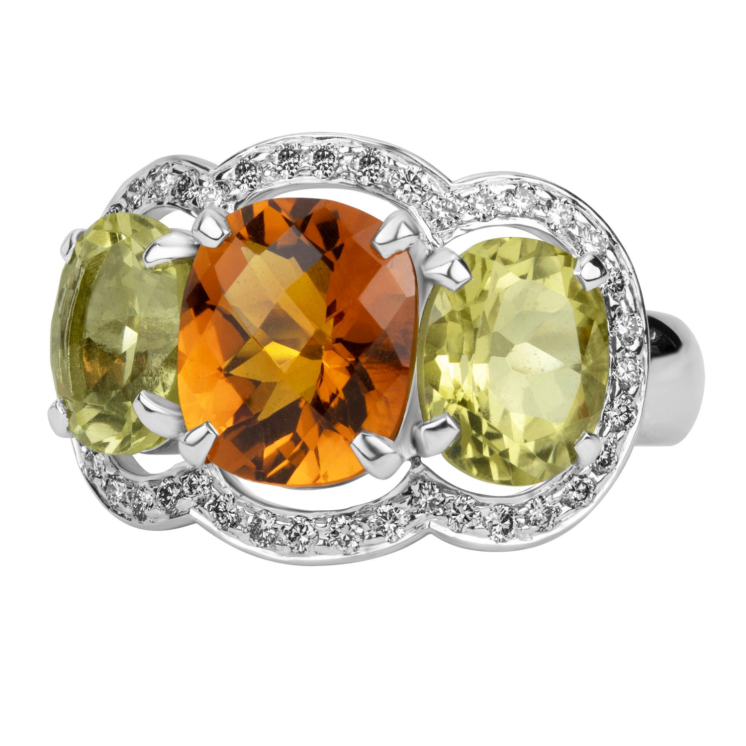 Repair - Ring - Citrine, Lemon Quartz and Diamond (319BS) | Singhvi Jewels