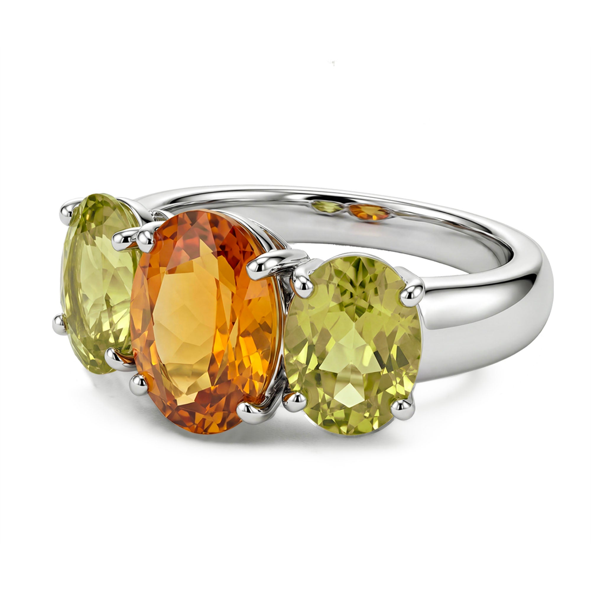 Ring - Citrine, Lemon Quartz And Diamond | Singhvi Jewels