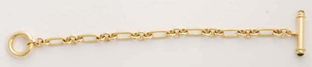 Repair - Toggle Bracelet with Peridot in 18K Gold (1527B)