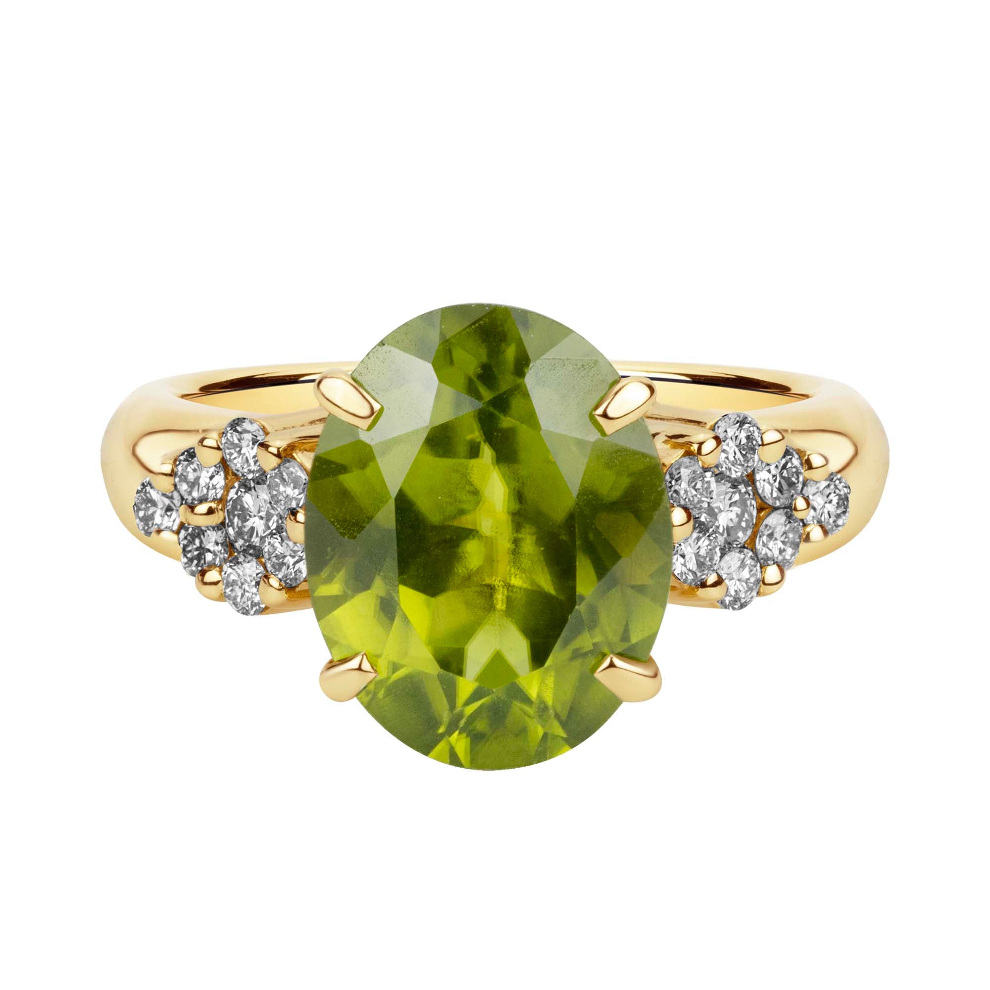 Ring - Peridot And Diamond (2380J) | Singhvi Jewels