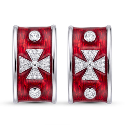 Earrings - Diamond (Enamel) (344GS)