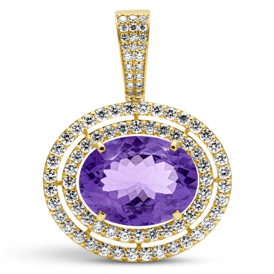 Pendant - Amethyst and Diamond | Singhvi Jewels