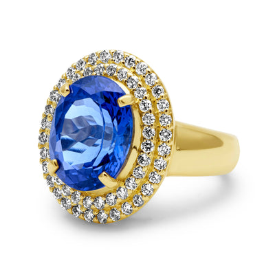 Ring - Tanzanite And Diamond (2456A)