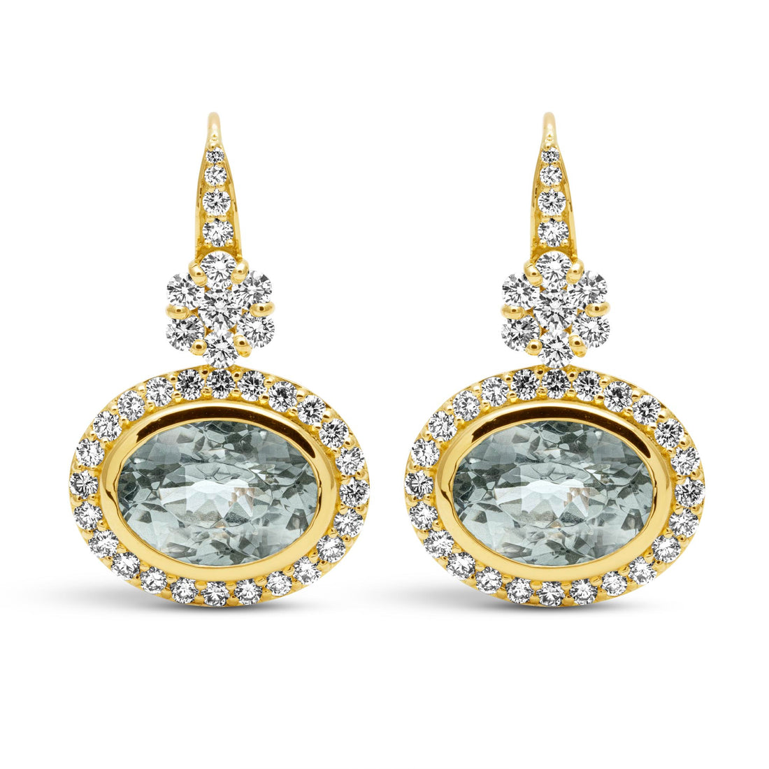 Earrings - Green Quartz And Diamond | Singhvi Jewels
