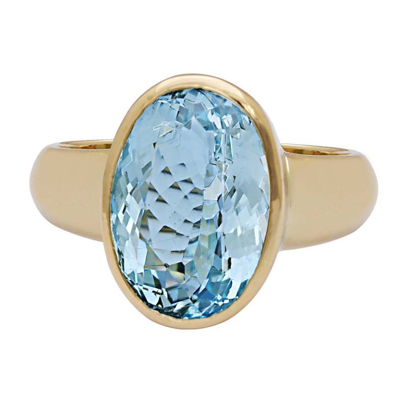 Ring-aquamarine (530D) | Singhvi Jewels